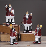 Cute chef Resin Figurine Creative kitchen Crafts European Style for Home Decor