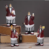 Cute chef Resin Figurine Creative kitchen Crafts European Style for Home Decor