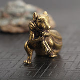 Mouse Gold Money Bag Desk Ornaments Chinese Style Brass Animal Rat Decorations Home Decor