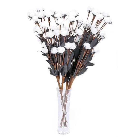 Newly Foam PE 15 Heads/pc Rose Artificial Flowers Decor Home Decoration