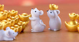 Money Fortune Cartoon Mouse Ornaments Rich Mice Small Statue Little home