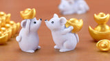 Money Fortune Cartoon Mouse Ornaments Rich Mice Small Statue Little home