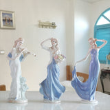 Europe Ceramic Beauty Figurines Home Decoration