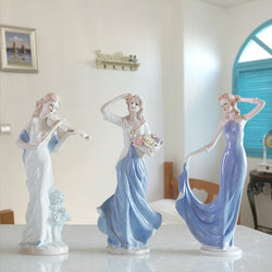 Europe Ceramic Beauty Figurines Home Decoration