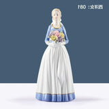 Europe Ceramic Beauty Figurines Home Decoration