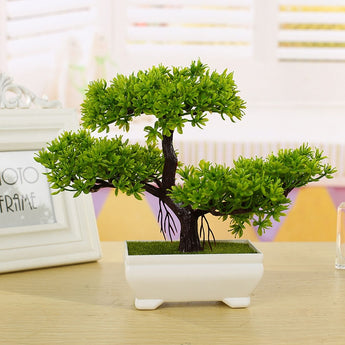 Pine Tree Simulation Flower Artificial Plant Bonsai Fake Green Pot Plants Ornaments Home Decor