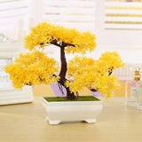 Pine Tree Simulation Flower Artificial Plant Bonsai Fake Green Pot Plants Ornaments Home Decor