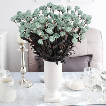 Newly Foam PE 15 Heads/pc Rose Artificial Flowers Decor Home Decoration