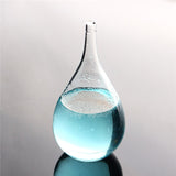 Weather Forecast Crystal Bottle Transparant Water Drop Storm Glass Liquid Wood Base Ornament Home Decor