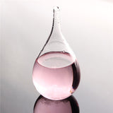 Weather Forecast Crystal Bottle Transparant Water Drop Storm Glass Liquid Wood Base Ornament Home Decor