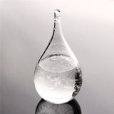 Weather Forecast Crystal Bottle Transparant Water Drop Storm Glass Liquid Wood Base Ornament Home Decor