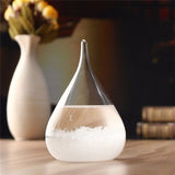 Weather Forecast Crystal Bottle Transparant Water Drop Storm Glass Liquid Wood Base Ornament Home Decor