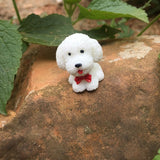 Happy Puppy Teddy Small Pasture Statue Figurine Micro Crafts Ornament Miniatures DIY Home Garden Decor
