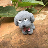 Happy Puppy Teddy Small Pasture Statue Figurine Micro Crafts Ornament Miniatures DIY Home Garden Decor